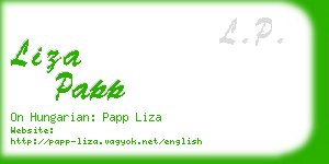 liza papp business card